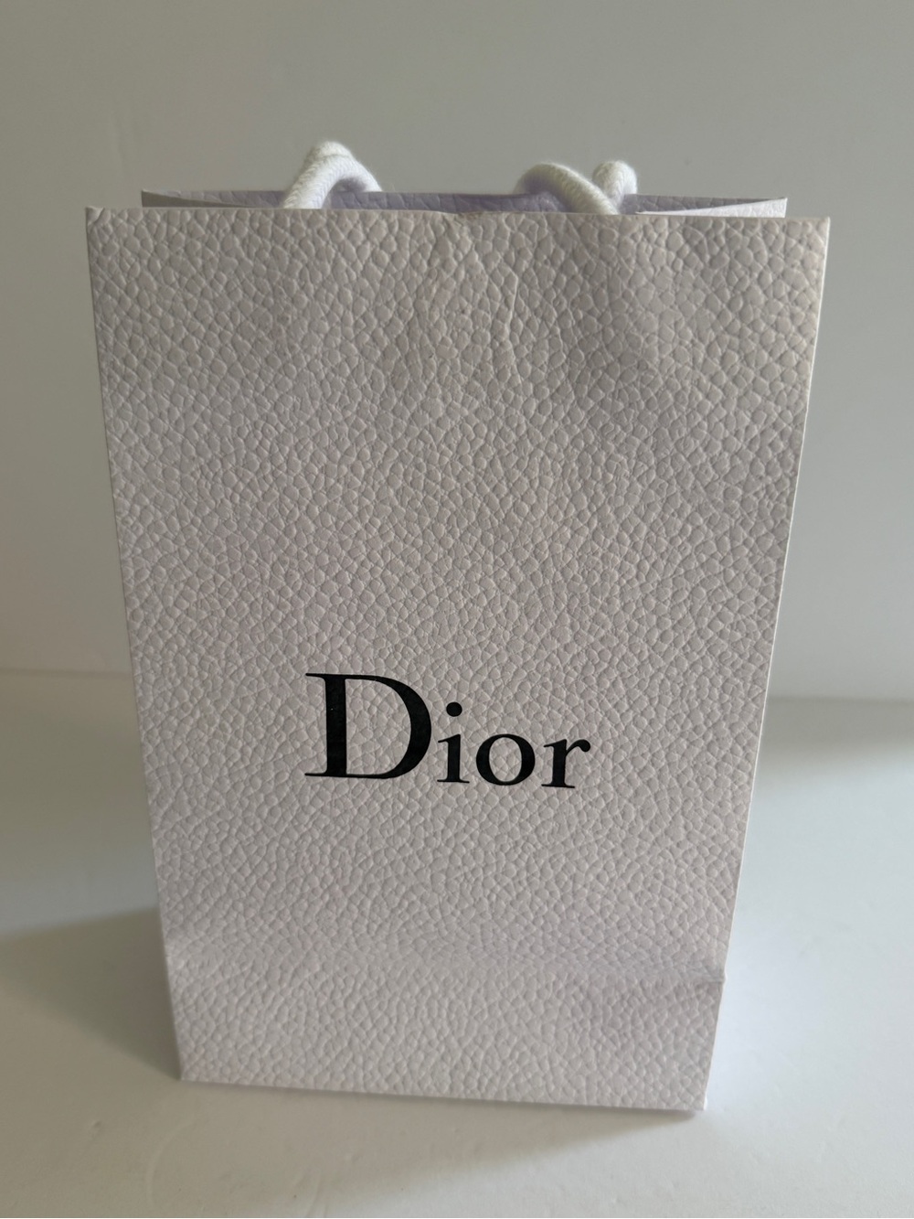Dior White Texture Gift Bag